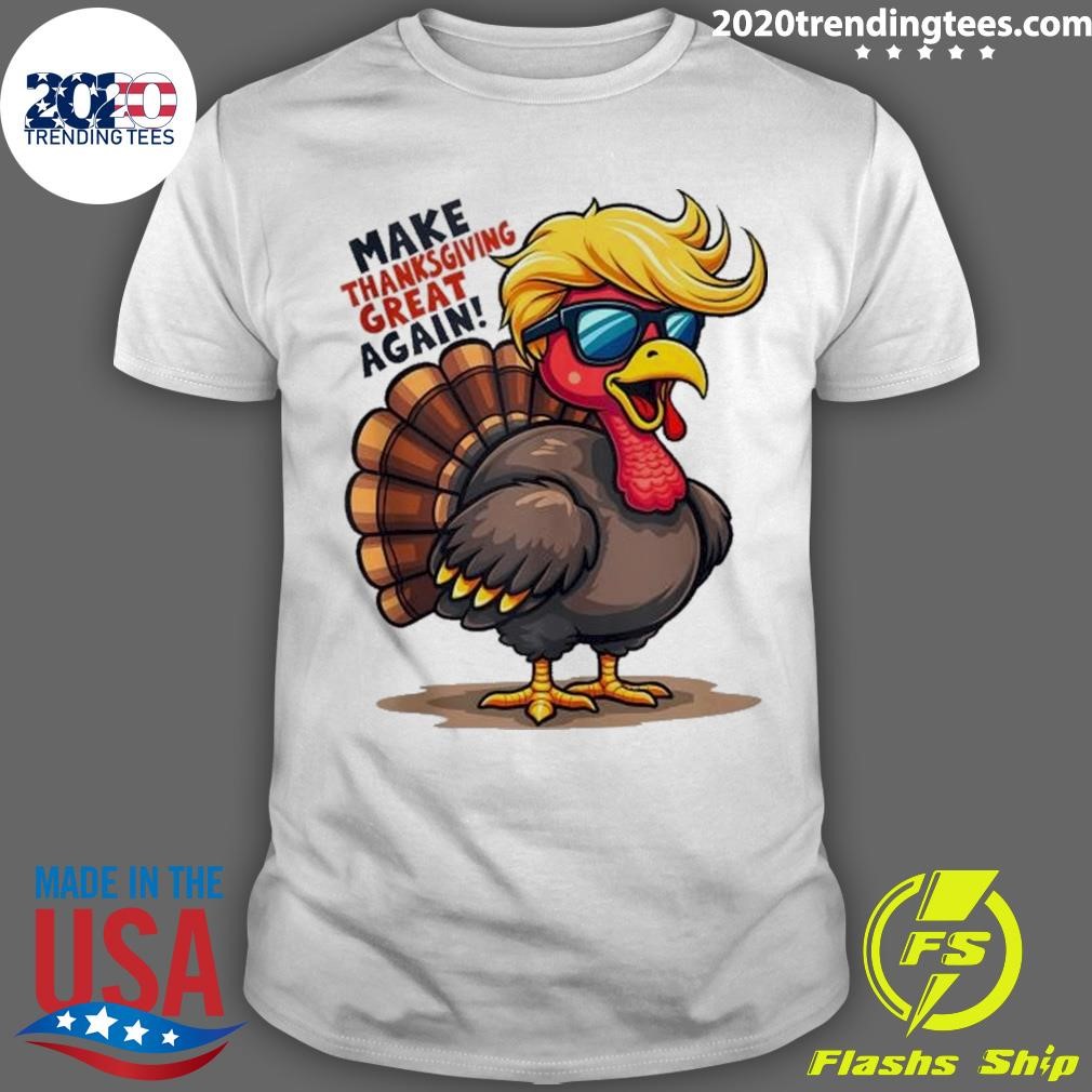 Top Make Thanksgiving Great Again Trump Turkey Usa T-Shirt