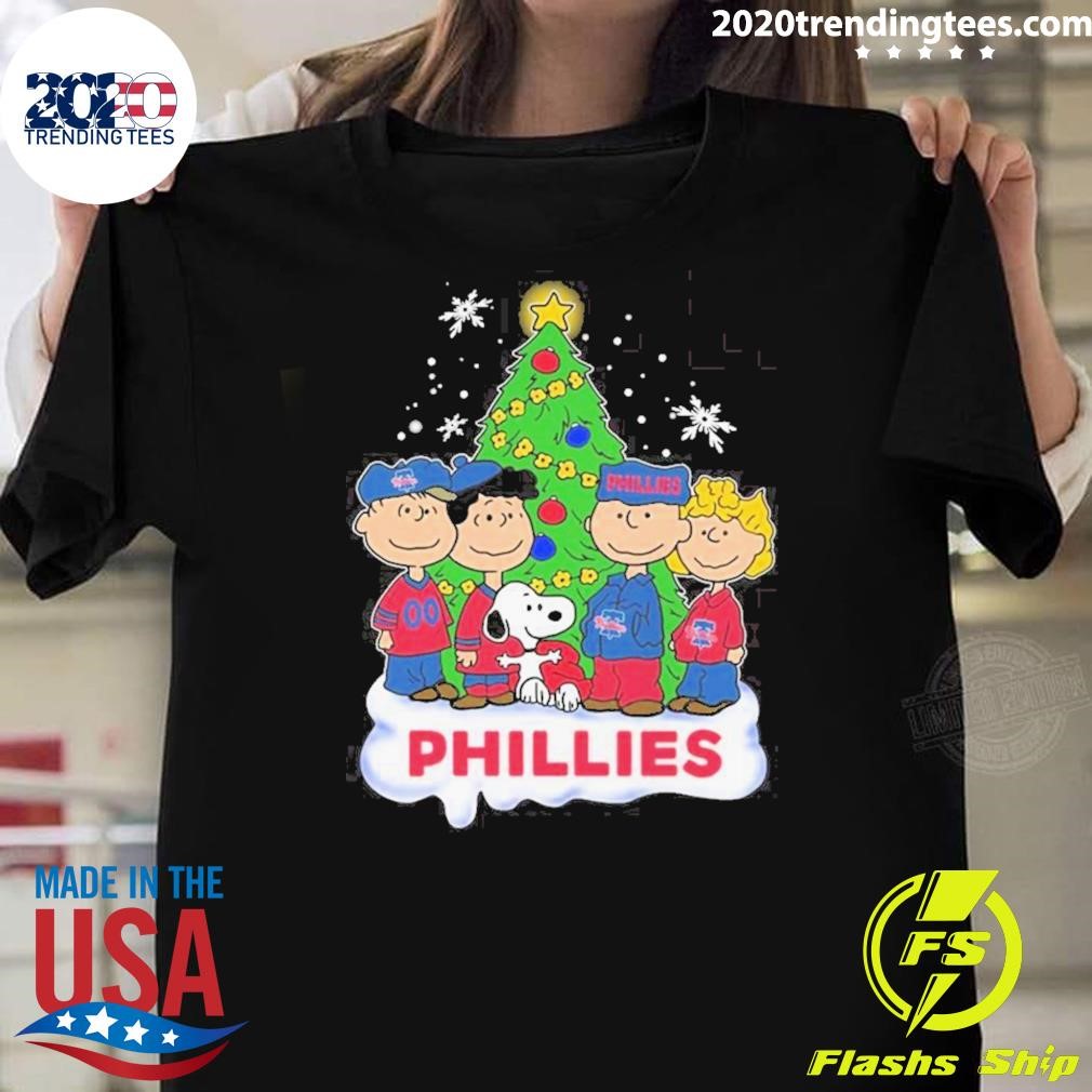 Top Philadelphia Phillies Snoopy Peanuts Christmas 2024 T-shirt