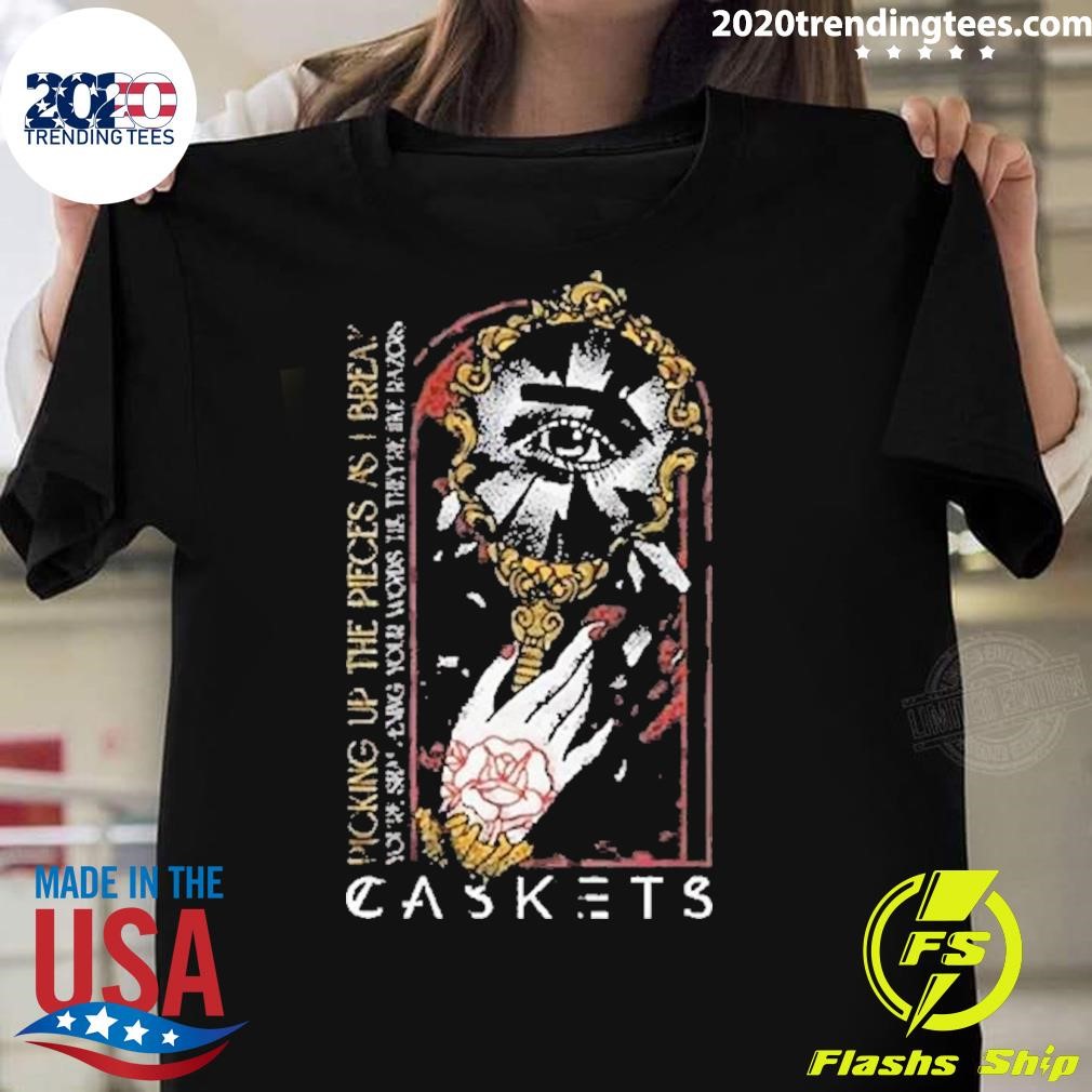 Top Premium Caskets Band Broken Mirror 2024 T-Shirt