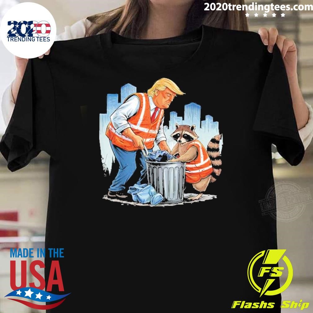 Top Racoons For Trump Vote Trash Can Garbage-truck Truck 2024 T-shirt