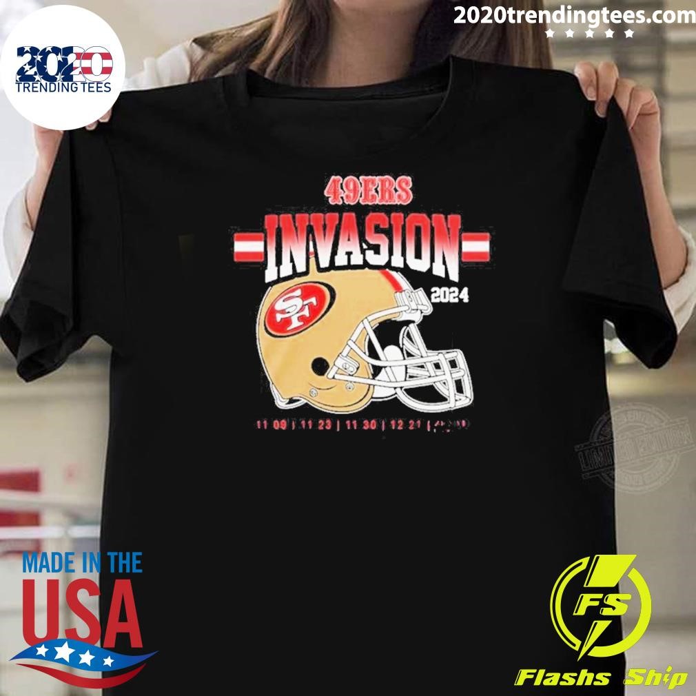 Top San Francisco 49ers 2024 Invasion Tour T-shirt