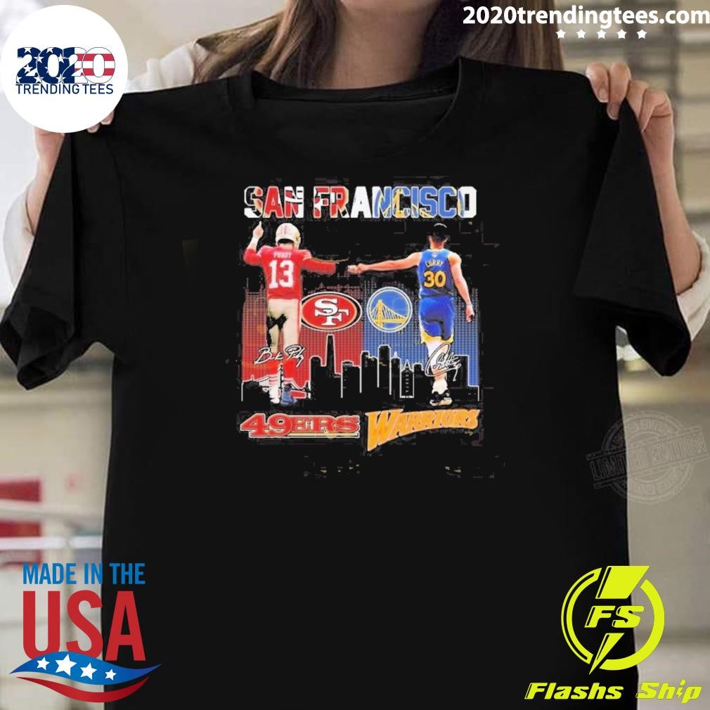 Top San Francisco 49ers x Golden State Warriors Signatures 2024 T-shirt