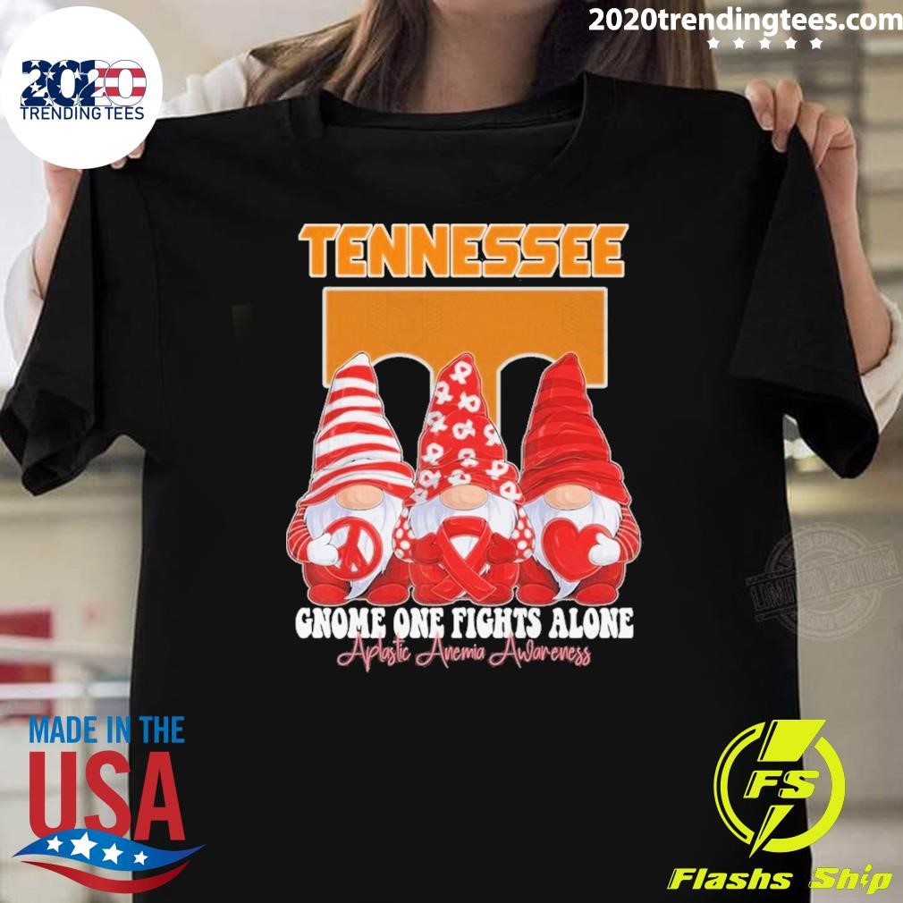 Top Tennessee Volunteers Gnome One Fights Alone Aplastic Anemia Awareness Shirt