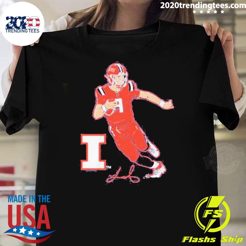 Top University Of Illinois And The Brandr Group Luke Altmyer Superstar Pose T-shirt