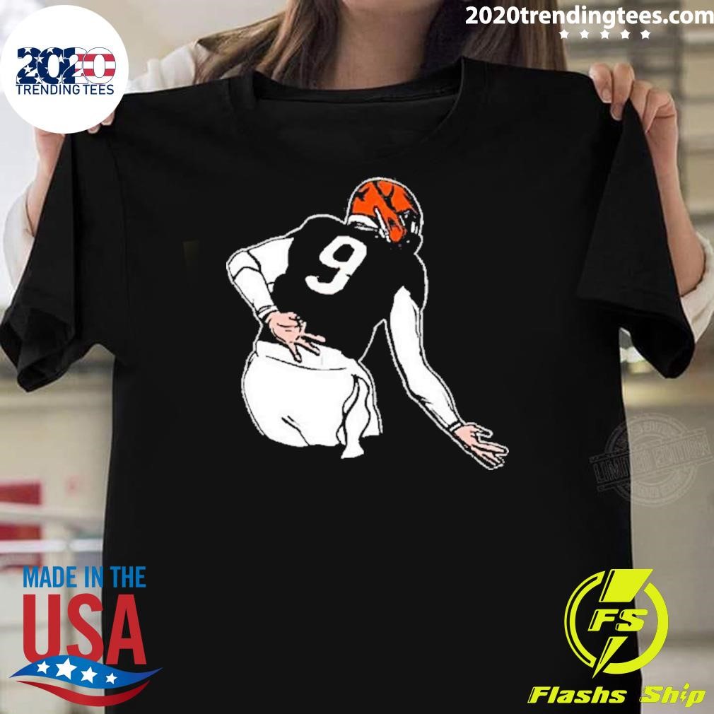 Awesome Funny Joe Burrow Griddy Number 9 Cincinnati Bengals Nfl 20255 T-shirt