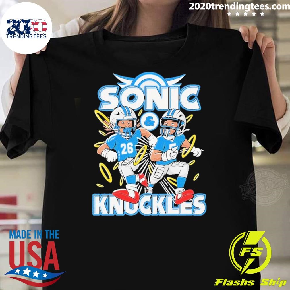 Awesome Jahymr Gibbs and David Montgomery S & K Knuckles Lions T-shirt