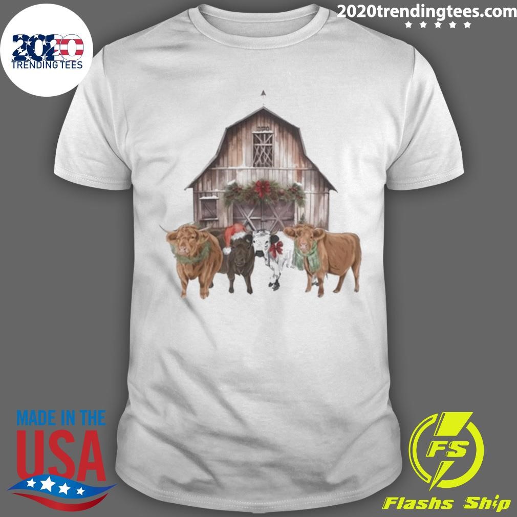 Awesome Katie Van Slyke Christmas Cows by Katie Van Slyke 2025 T-shirt