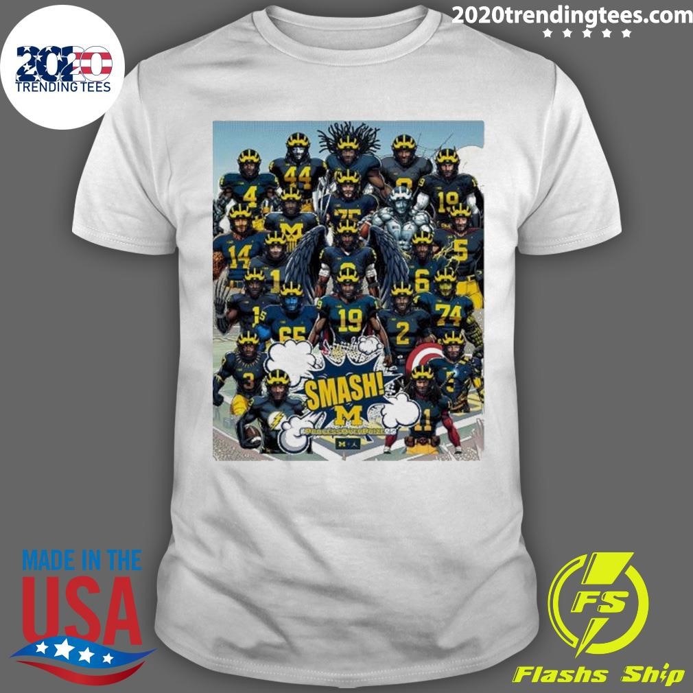 Awesome Michigan Wolverines Football Newest Smash Process Over Prize 25 T-Shirt