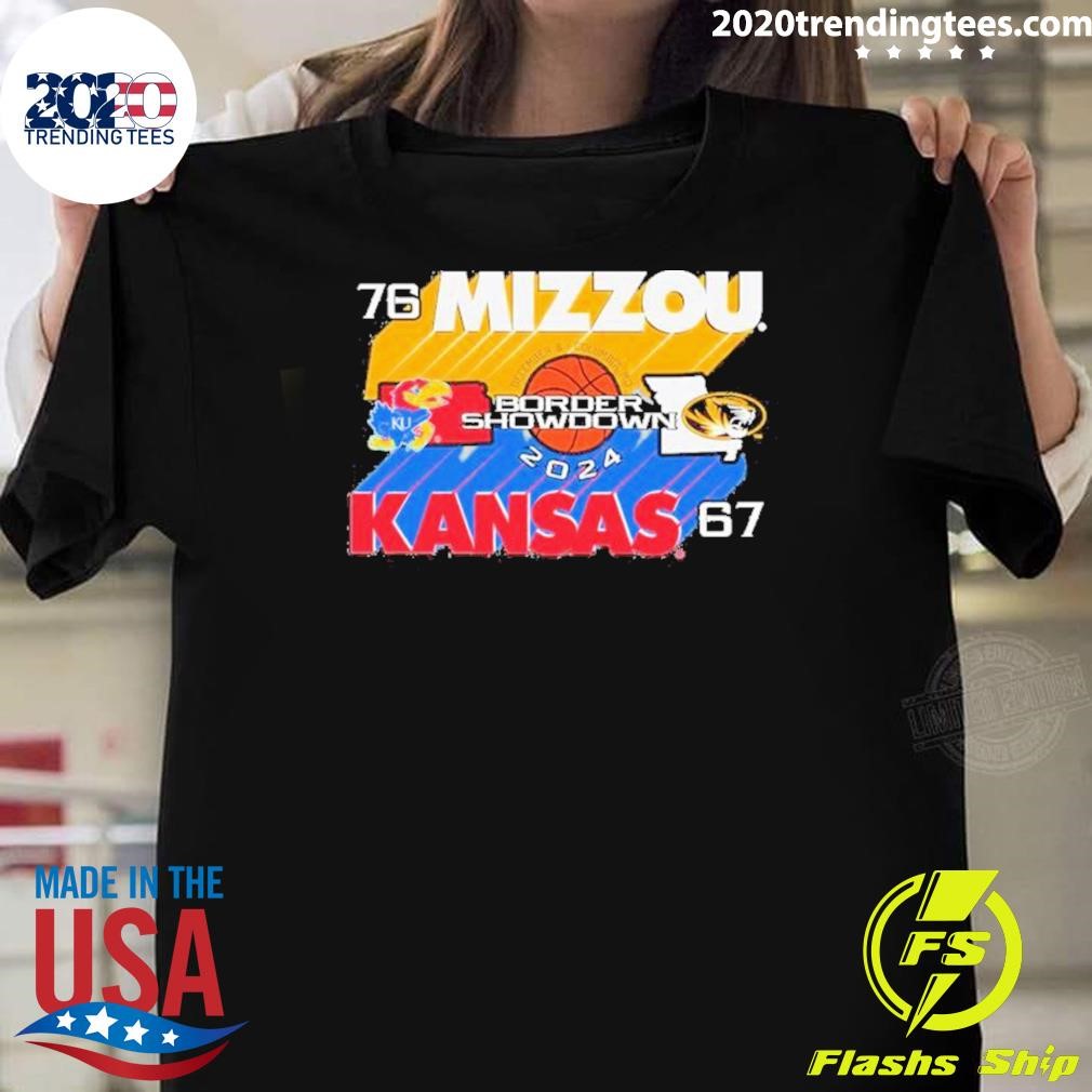 Awesome Mizzou Tigers Victory Mu Vs Ku Basketball 76-67 T-Shirt