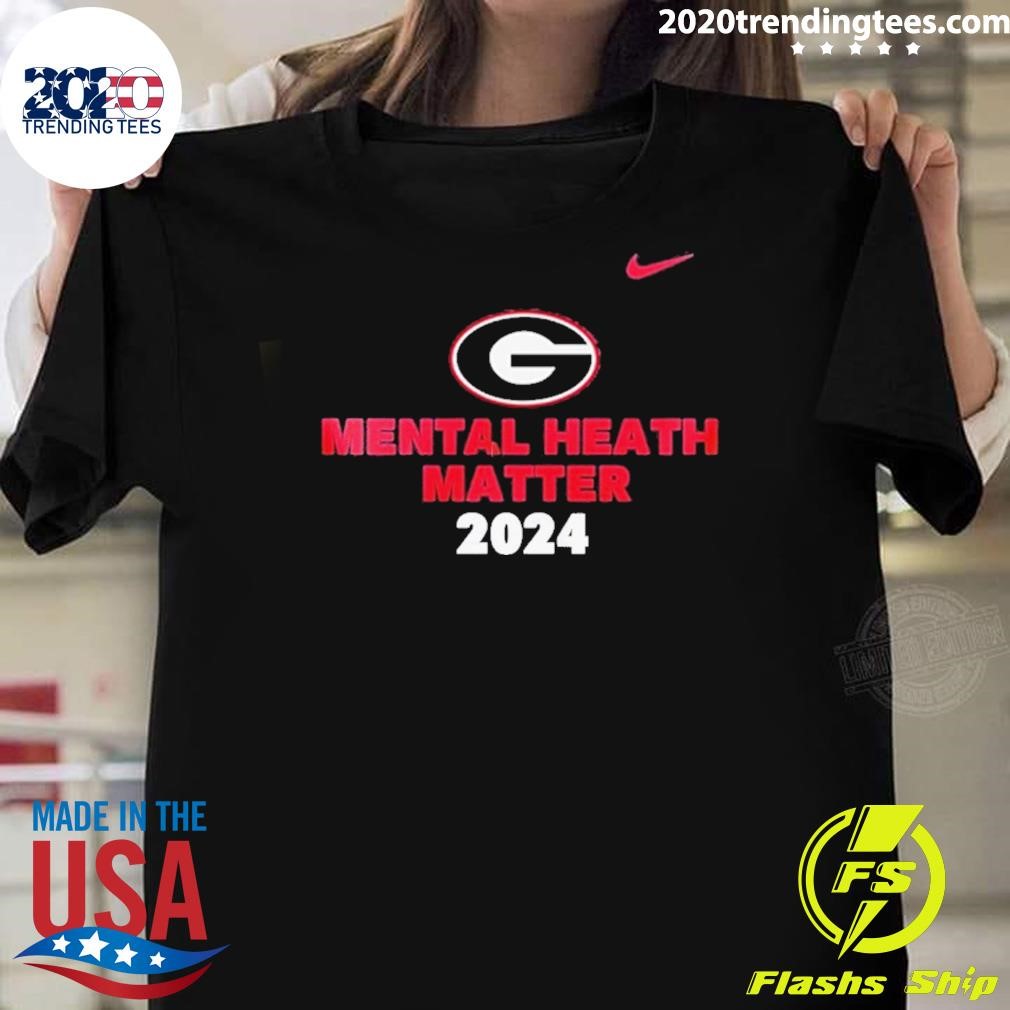 Awesome Nike Georgia Bulldogs Football Mental Health Matter 2024 T-shirt