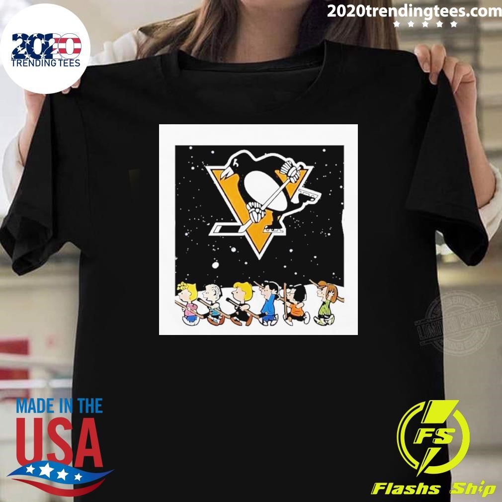 Awesome Pittsburgh Penguins 2024 Christmas Night With Peanuts Snoopy T-shirt