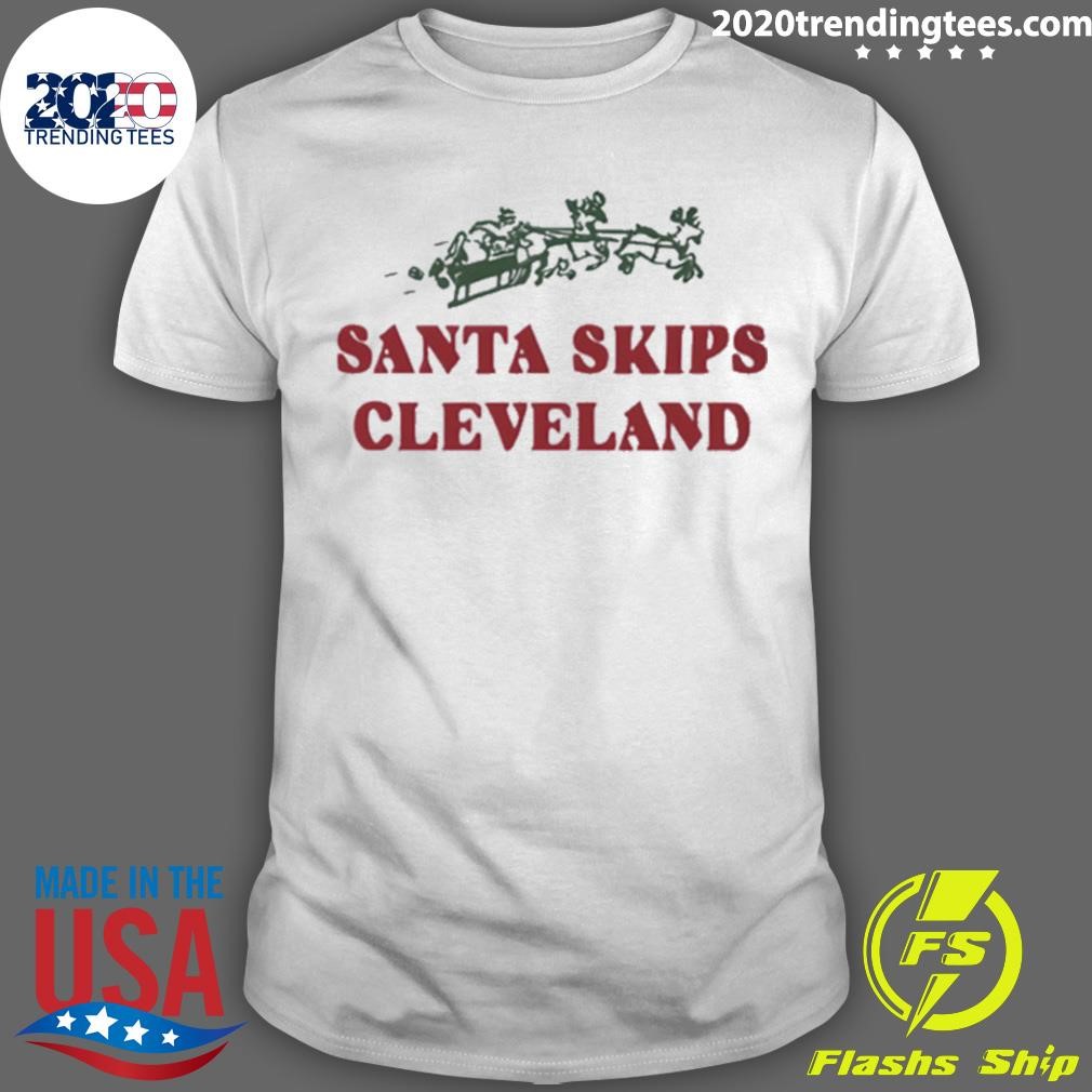 Awesome Santa Skips Cleveland Christmas 2024 T-shirt