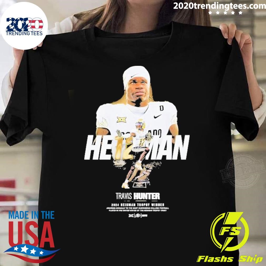 Awesome Travis Hunter 2024 Heisman Trophy Award Winner T-shirt