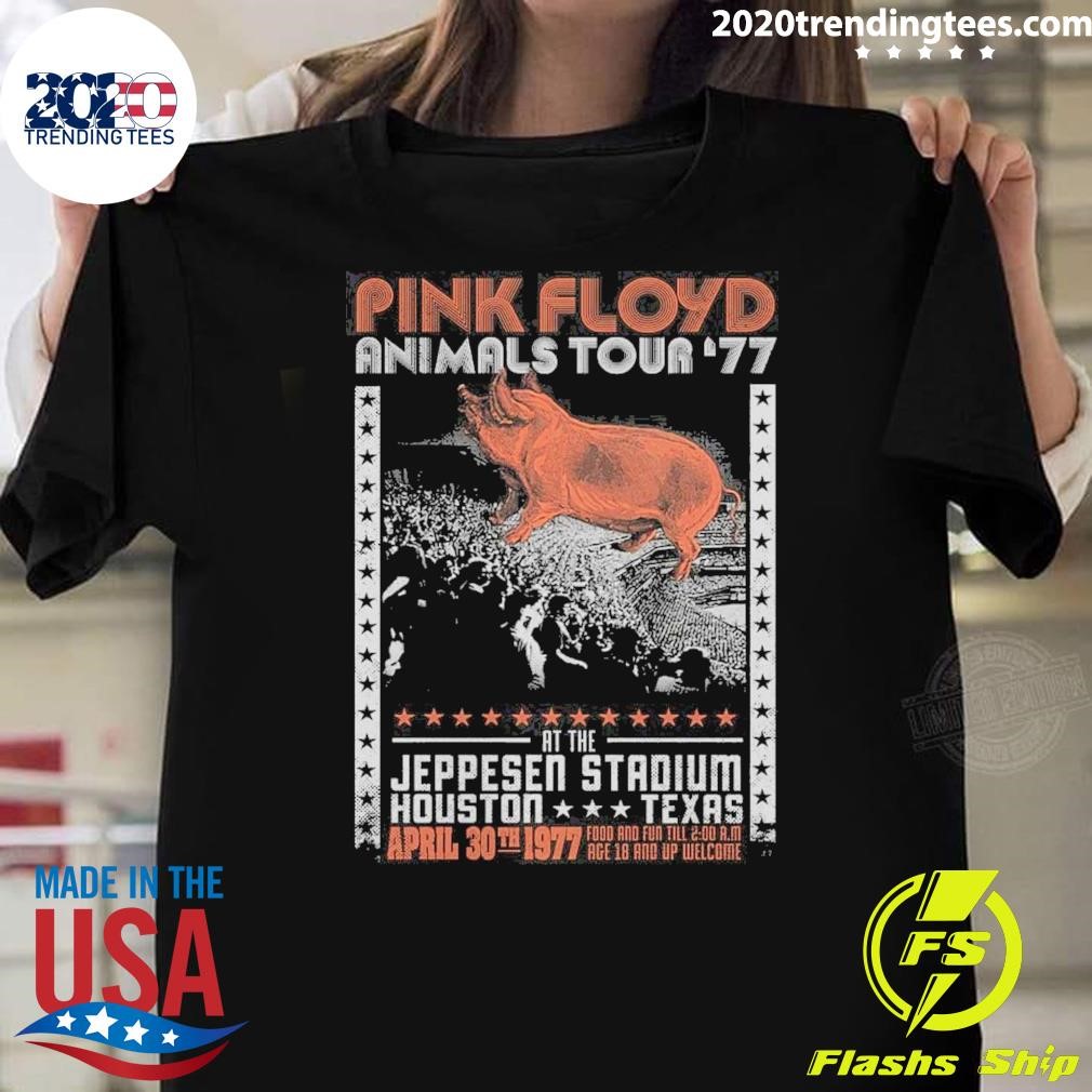 Best Pink Floyd Animals Tour '77 at the Jeppesen Stadium Houston Texas T-shirt