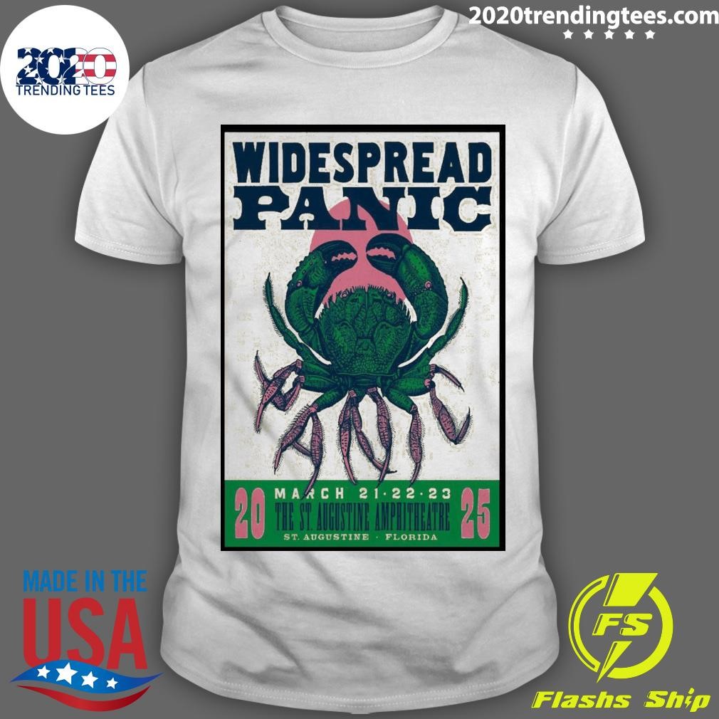 Best Widespread Panic Mar 21-23 2025 The ST. Augustine Amphitheatre In ST. Augustine FL Tour T-shirt