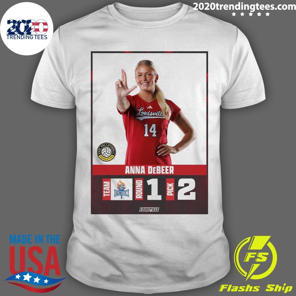 Funny Anna Debeer With The Second Overall Pick In The 2024 Pvf Draft T-shirt