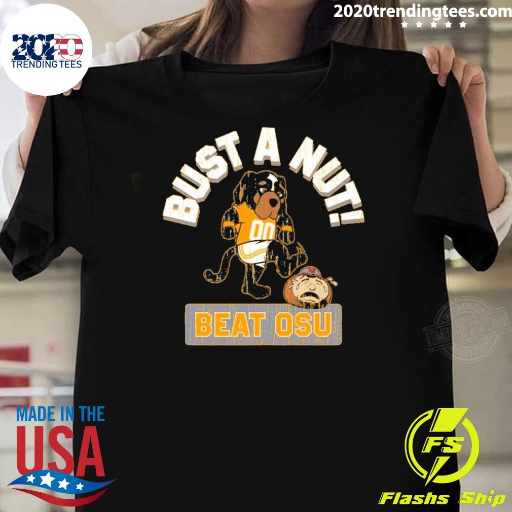 Funny Bust A Nut Beat Osu Tennessee Smokey T-shirt