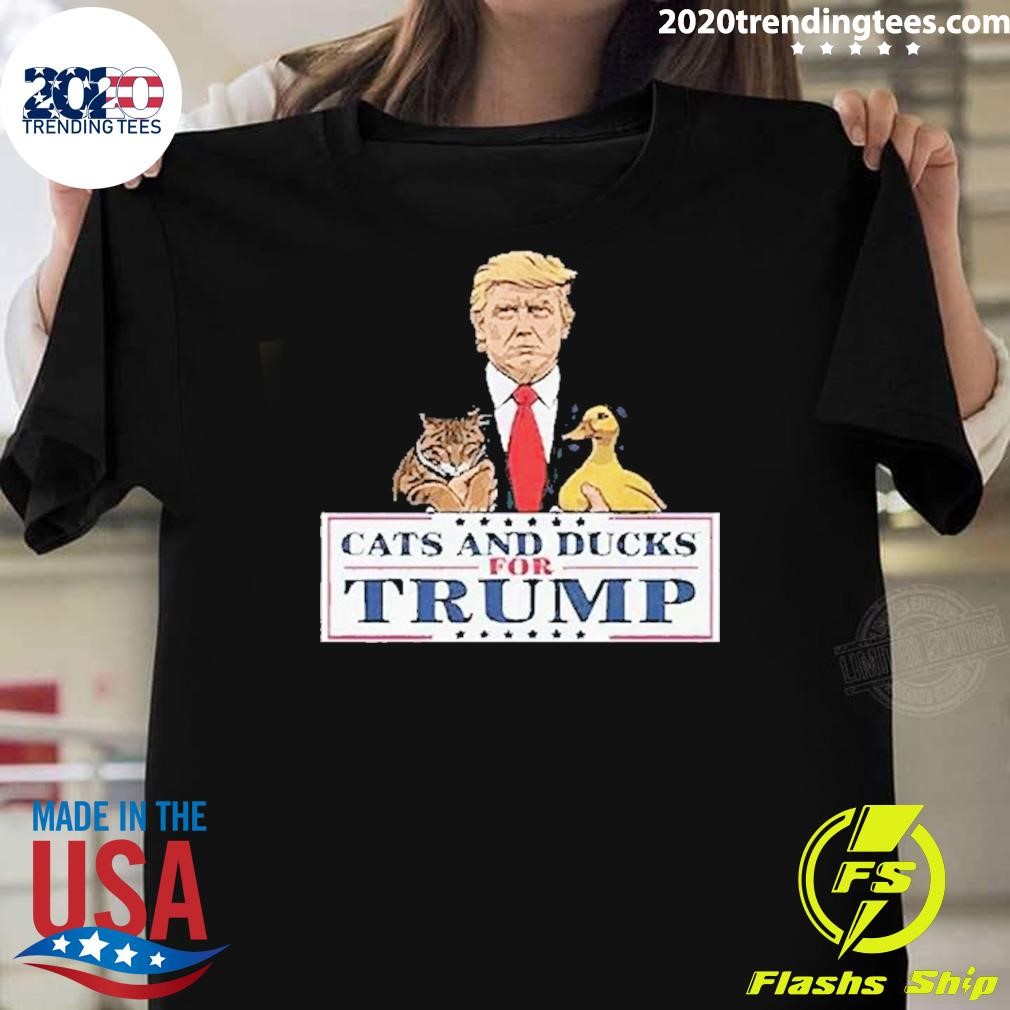 Funny Cats And Ducks For Trump 2024 2024 T-shirt