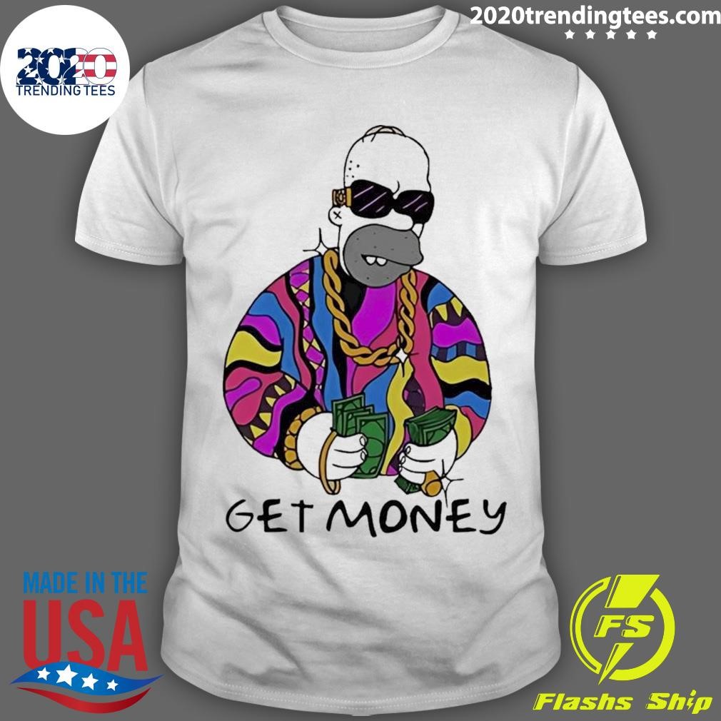 Funny Homer Simpson Get Money T-shirt