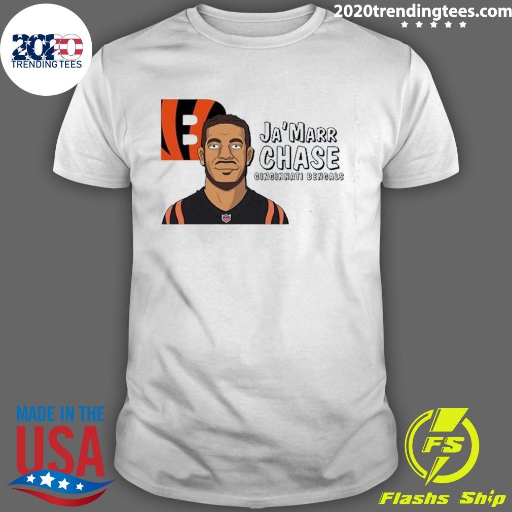 Funny Ja’ Marr Chase Cincinnati Bengals Simpsons characters T-Shirt