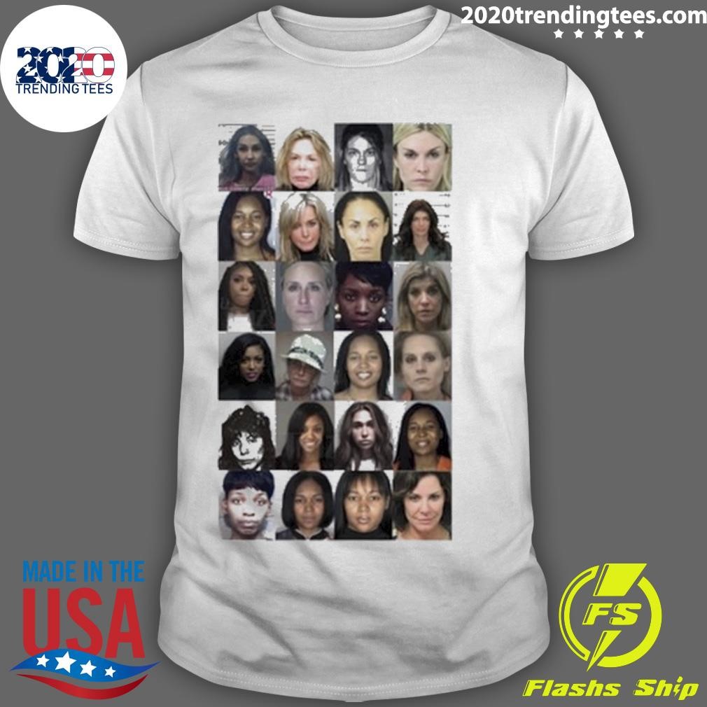 Funny Karen Huger Mugshot Real Housewives Wall Of Fame T-shirt