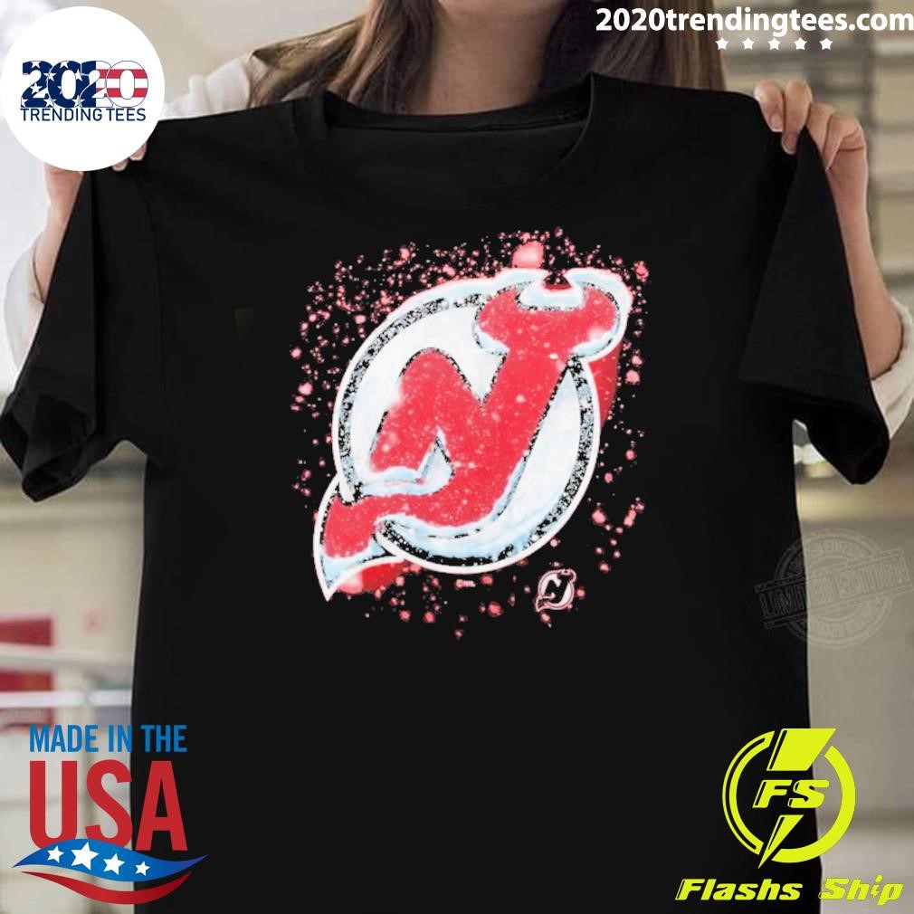 Funny New Jersey Devils Snow Logo T-shirt