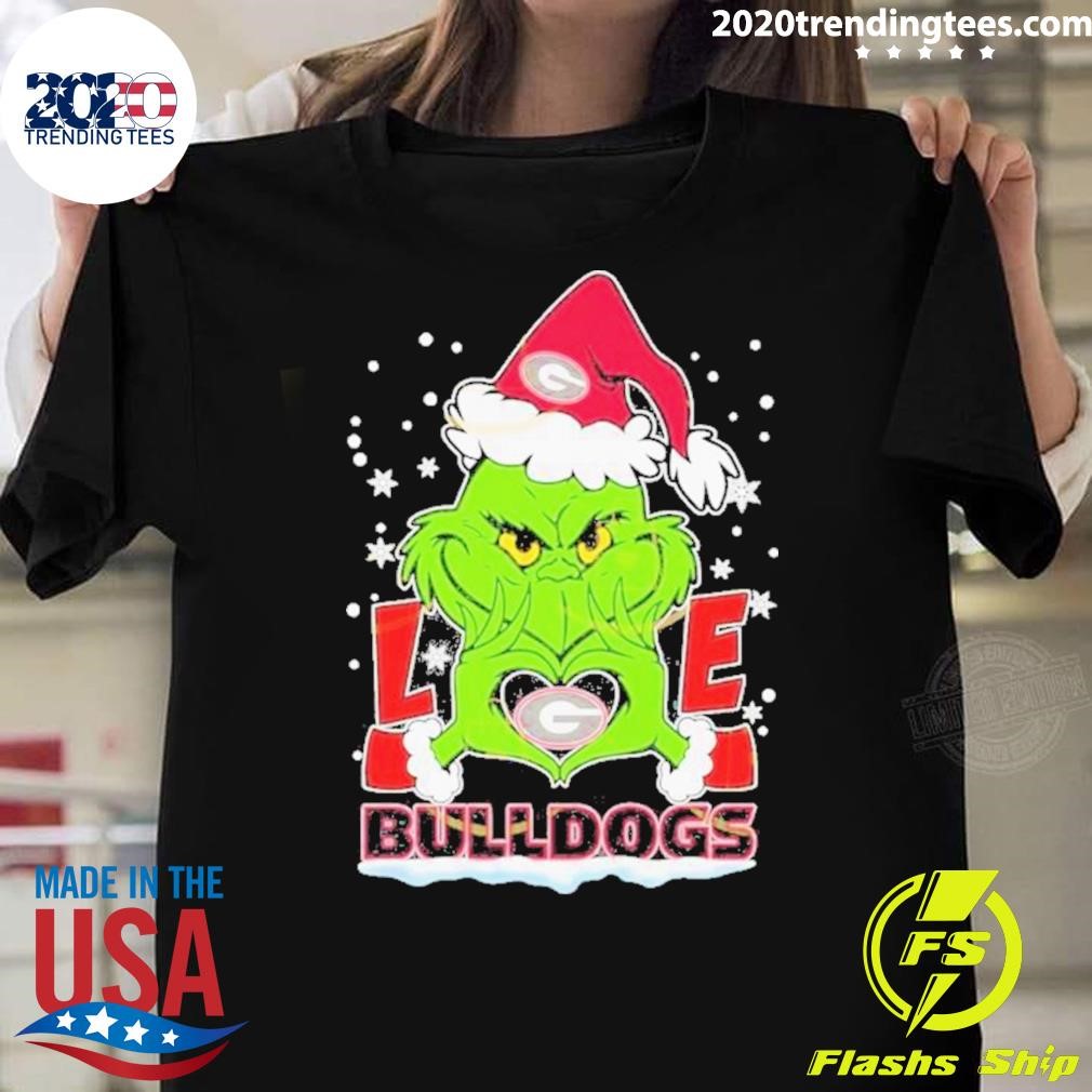 Funny The Grinch Love Georgia Bulldogs Christmas T-shirt