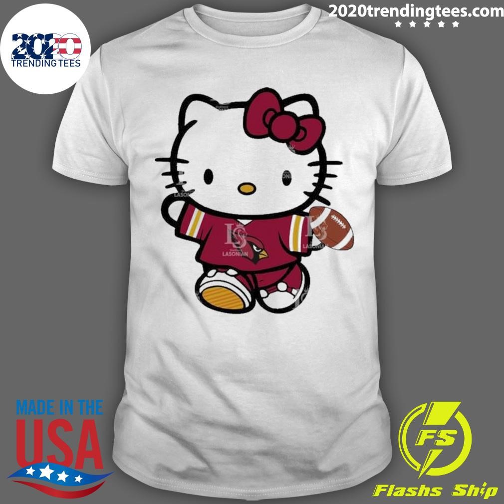 Nice Arizona Cardinals Hello Kitty Cute Celebrating T-Shirt