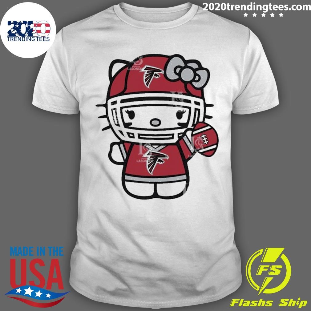 Nice Atlanta Falcons Hello Kitty Cute Celebrating T-Shirt