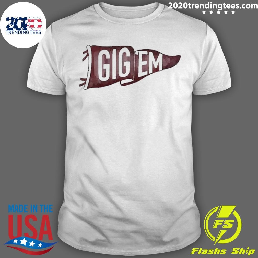 Nice Best Gigem Aggie Texas Aggie Pennant Am Fan 2025 T-shirt