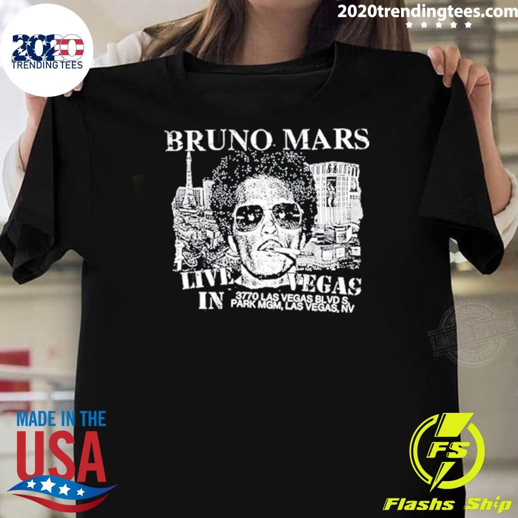 Nice Bruno Mars Live In Vegas 3770 Las Vegas Blvd S Park Mgm, Las Vegas, Nv T-shirt