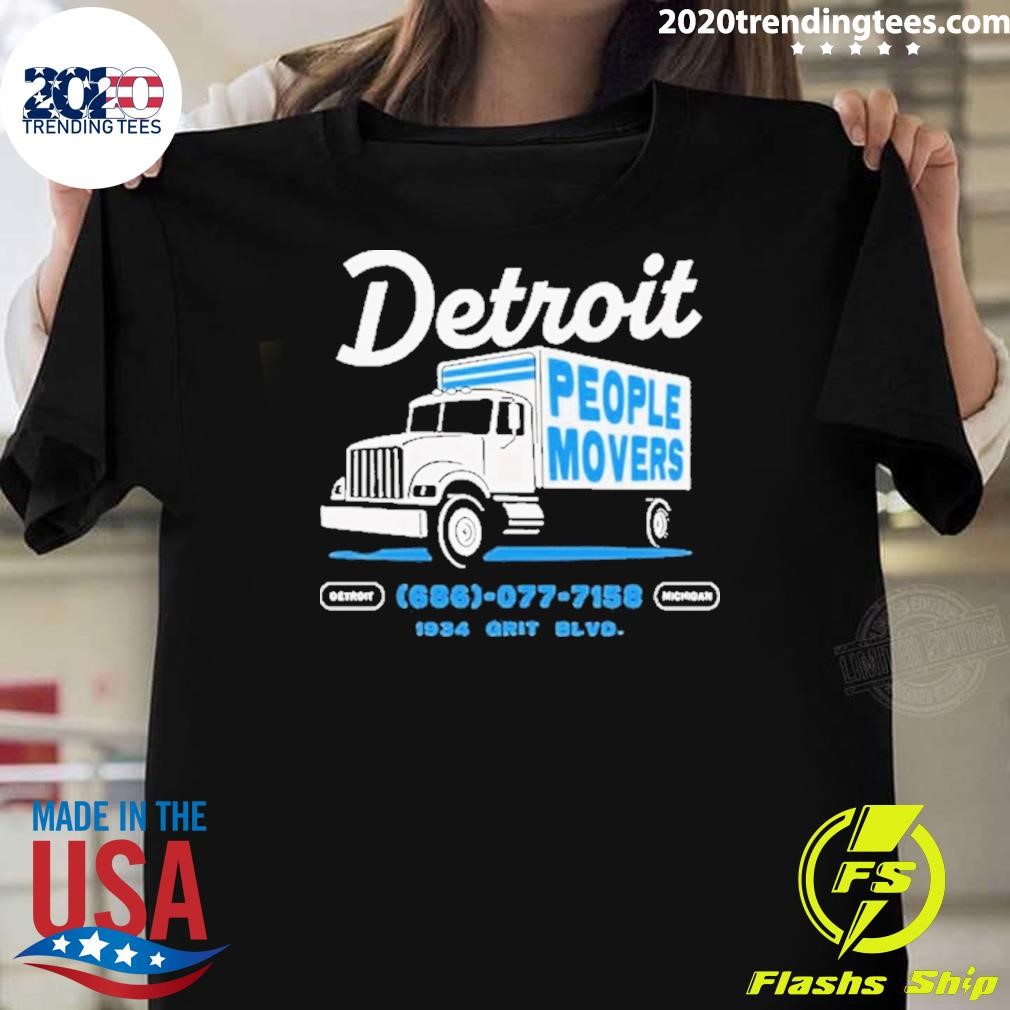 Nice Detroit People Movers 686 077 7158 1934 Grit Blvd T-shirt