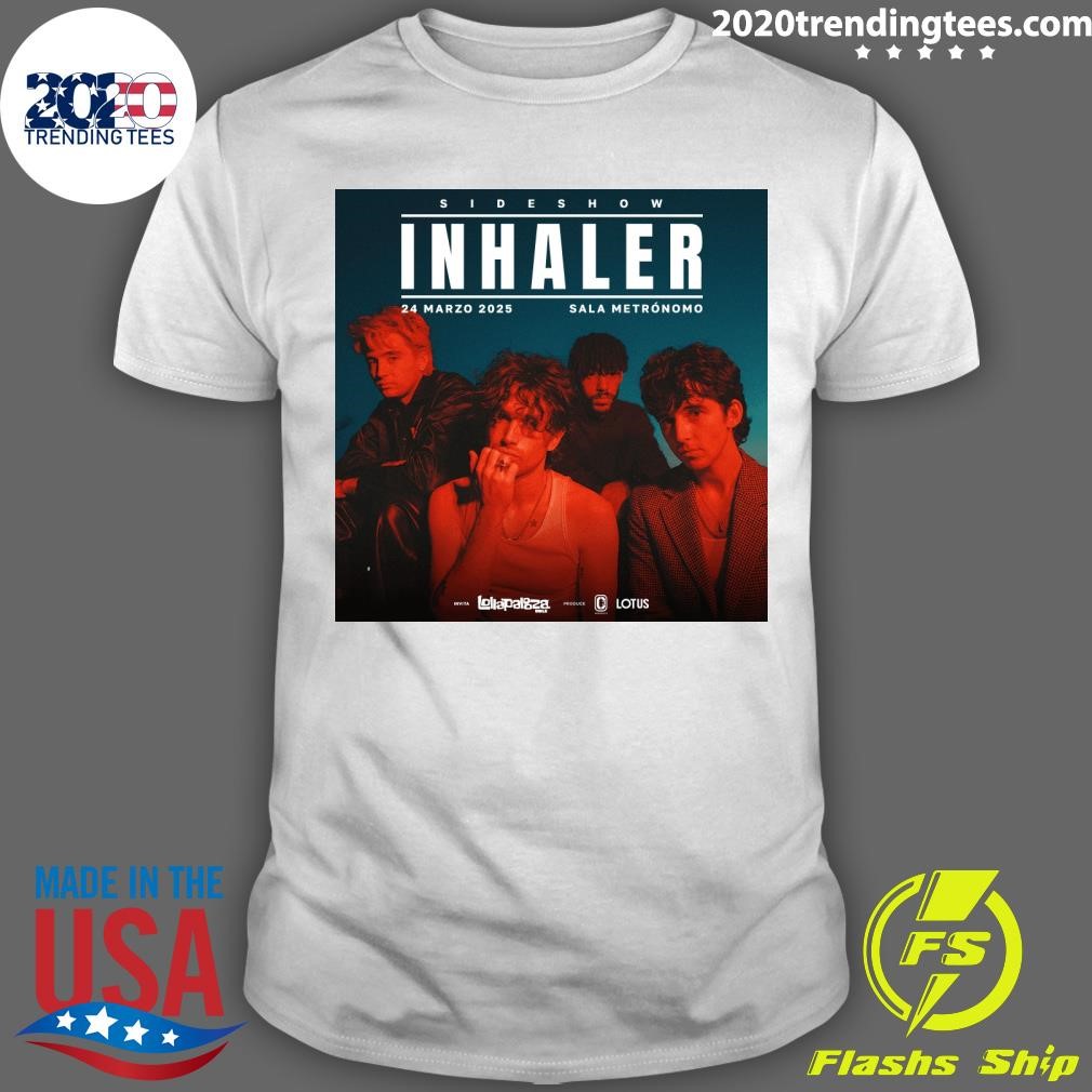 Nice Inhaler Sideshow In Chile On March 24 Marzo 2025 At Sala Metronomo T-shirt