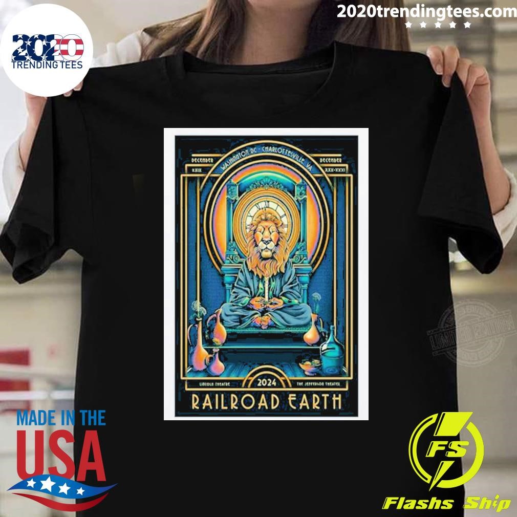 Nice Railroad Earth Dec 29 12 2024 Lincoln Theatre Washington, Dc Tour Poster T-shirt