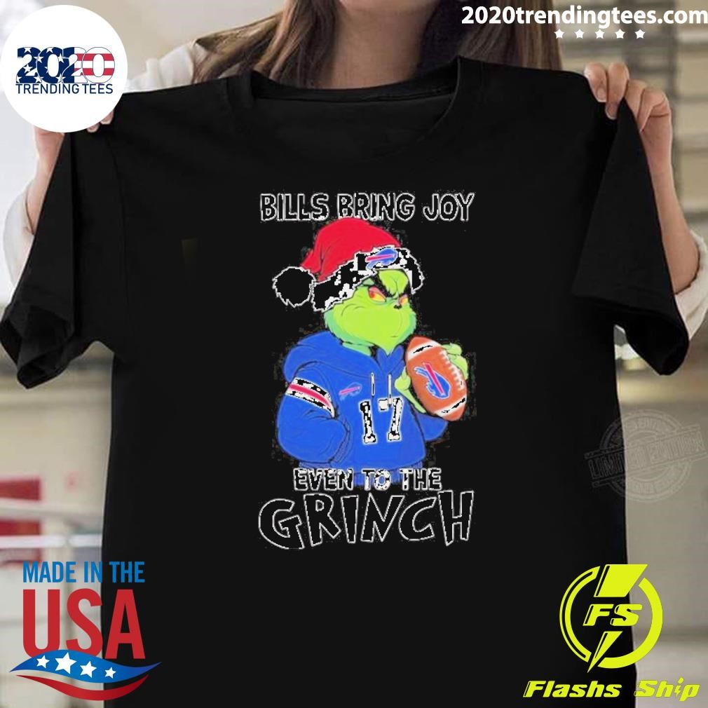 Nice Santa Grinch Buffalo Bills Bring Joy Even To The Grinch T-Shirt