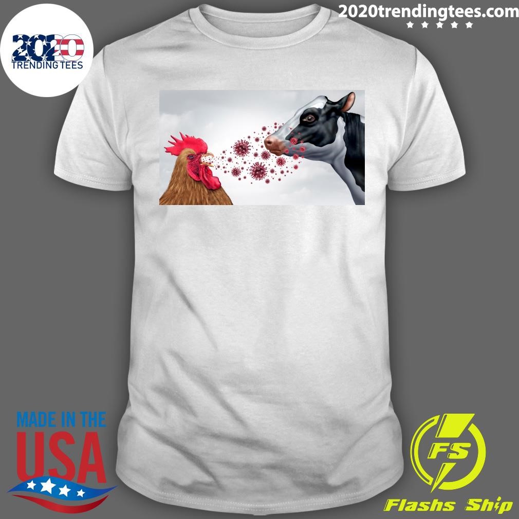 Nice Severe Case Of Bird Flu Strikes First Human In The United States T-shirt