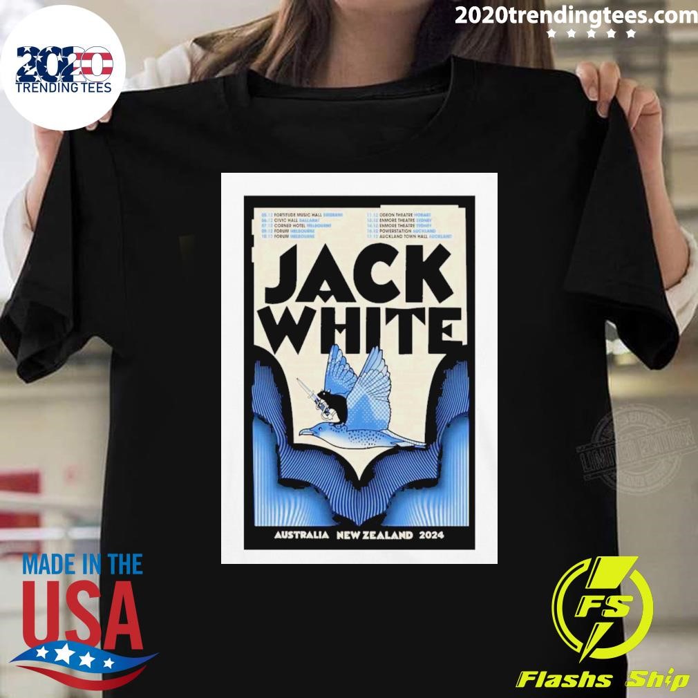 Official Jack White Aus And Nz Dec 2024 Tour T-shirt