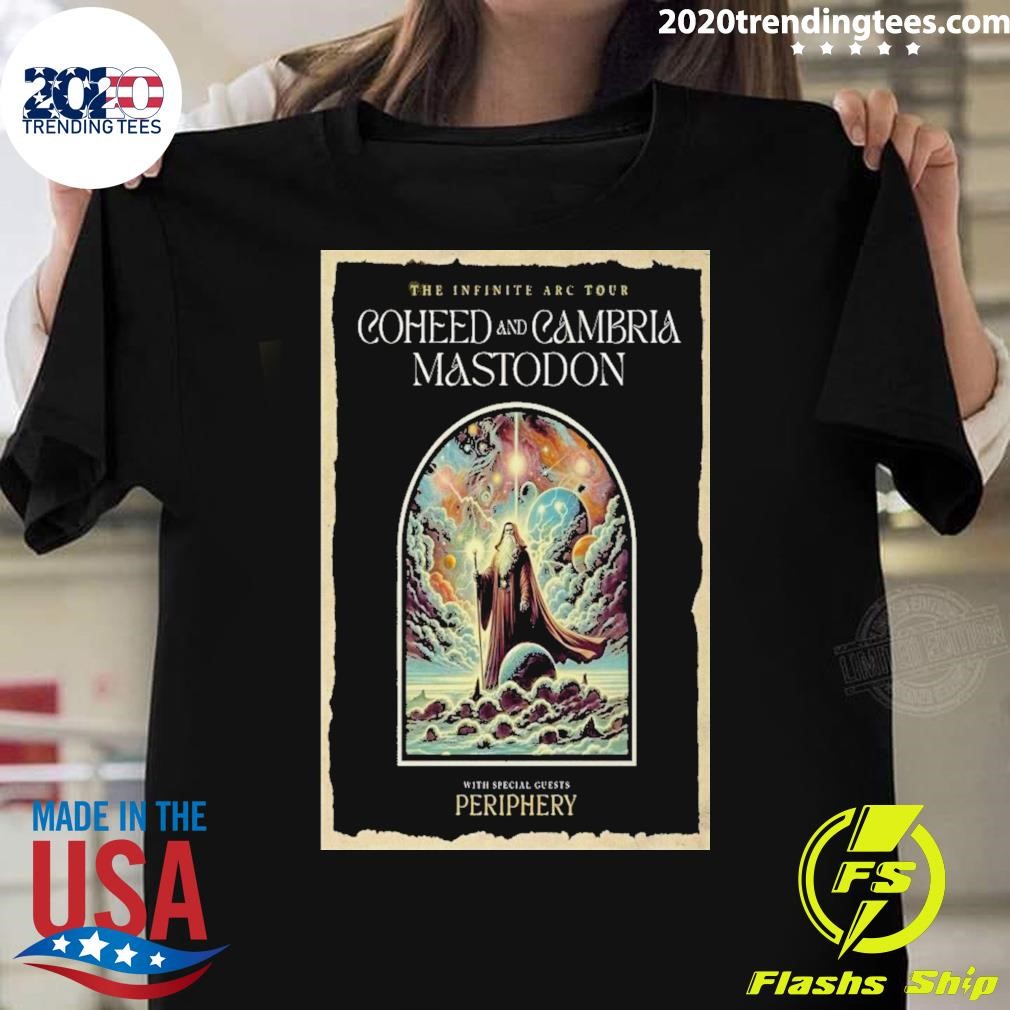 Official Mastodon Coheed And Cambria The Infinite Arc Tour 2025 Poster T-shirt