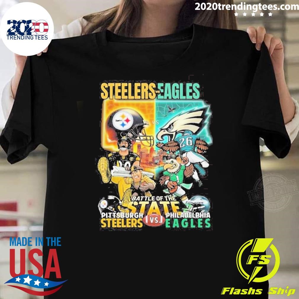 Official Pittsburgh Steelers Philadelphia Eagles Battle Of The State 2024 T-shirt