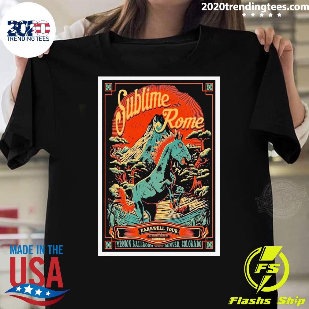 Official Sublime With Rome Mission Ballroom in Denver CO December 13-14 2024 T-shirt