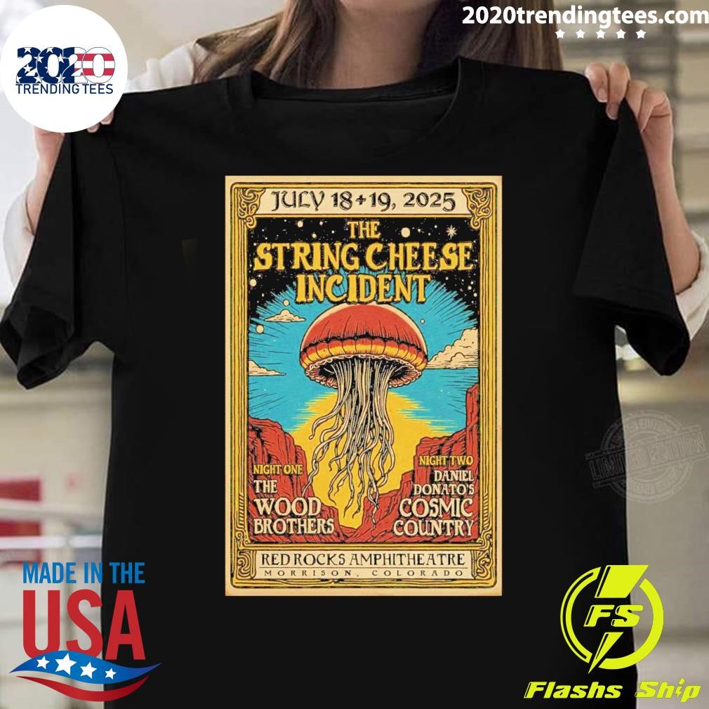 Official The String Cheese Incedent Red Rocks Amphitheatre Jul 18-19 2025 Poster T-shirt