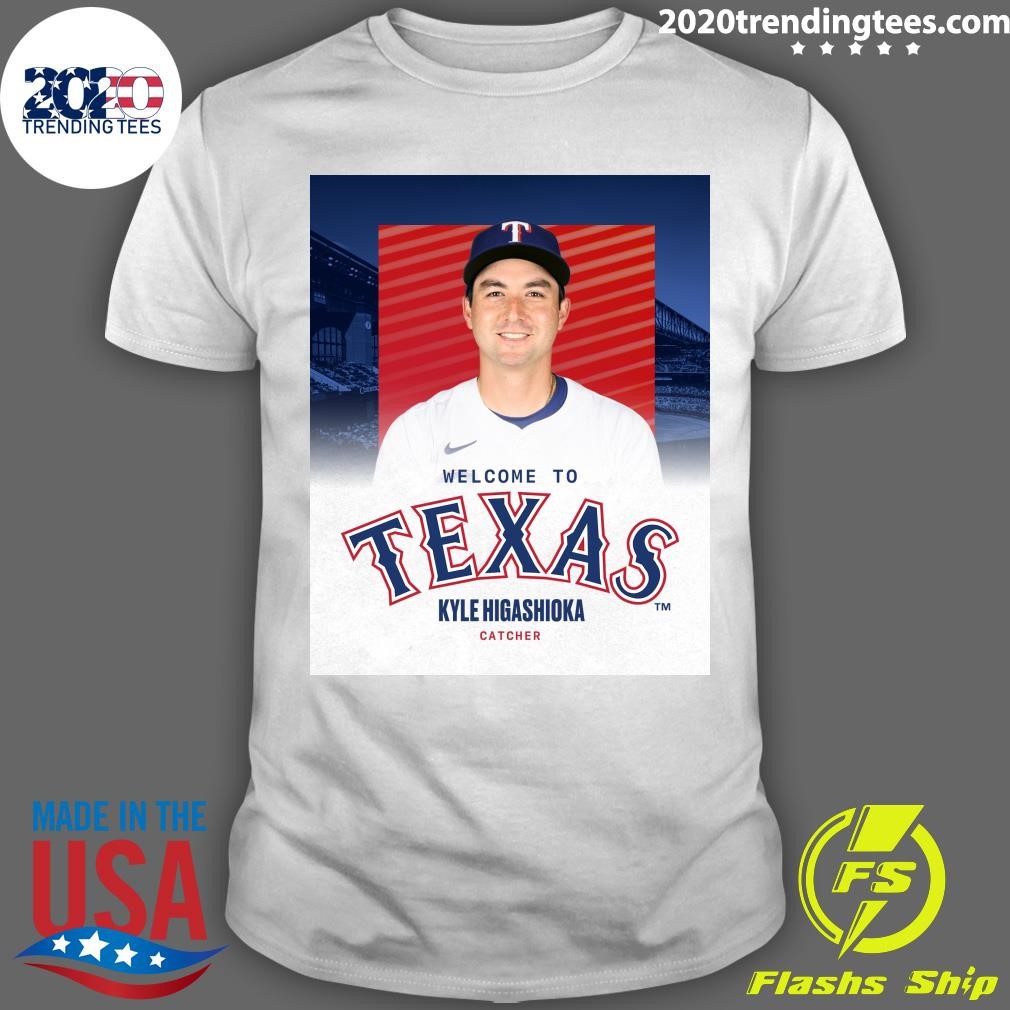 Official Welcome To Texas Kyle Higashioka Catcher T-shirt