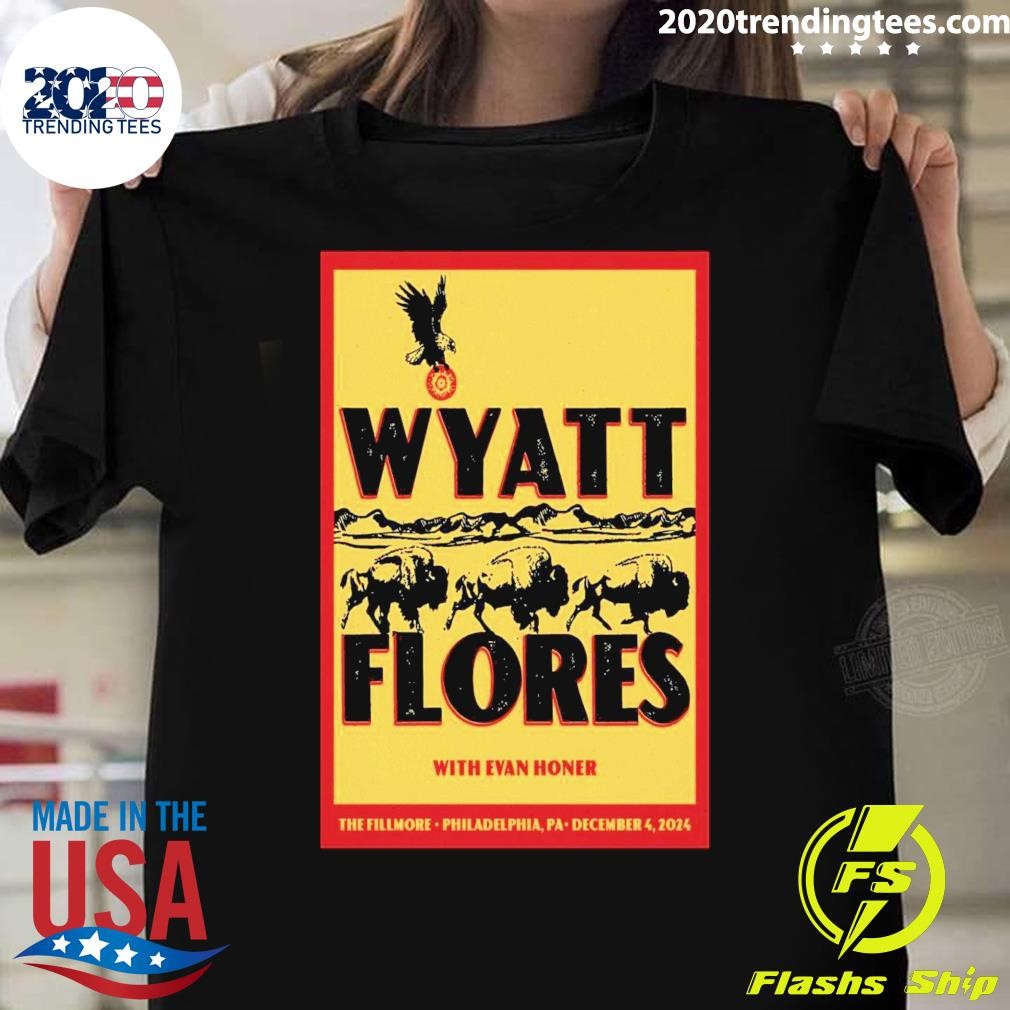 Official Wyatt Flores The Fillmore Philadelphia PA Tour Dec 4 2024 T-shirt