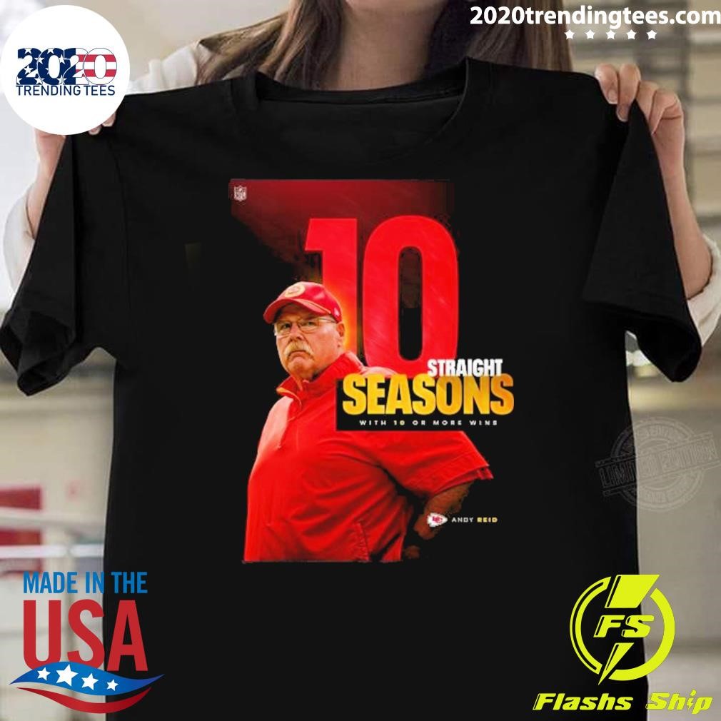 Original Big Red in Kansas City Chiefs 10 Straight Seasons With 10 Or More Wins T-Shirt