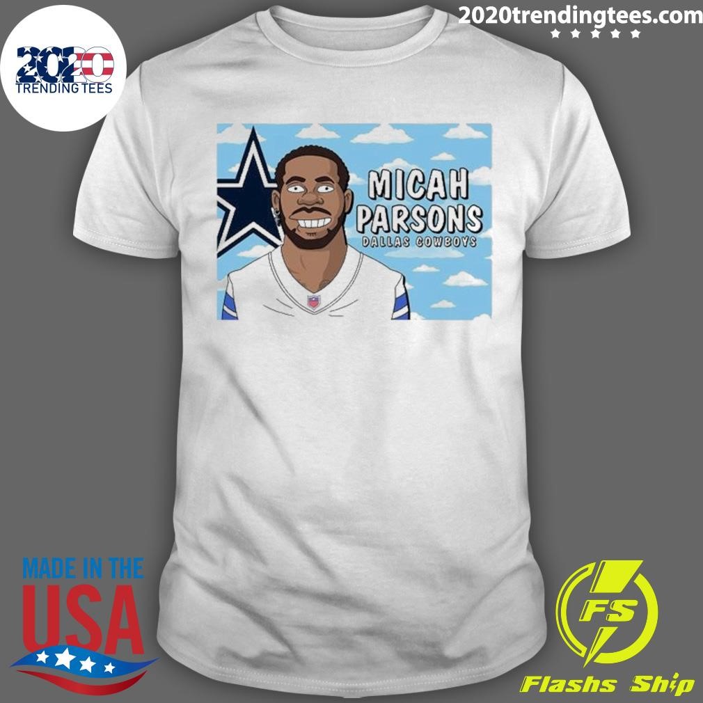 Original Micah Parsons Dallas Cowboys Simpsons characters T-Shirt