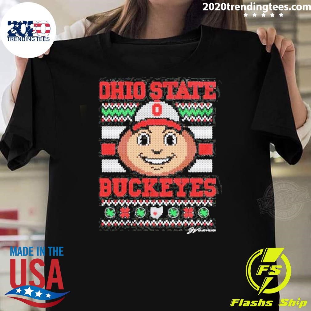 Original Ohio State Brutus Swishmas Ugly Christmas 2024 T-shirt