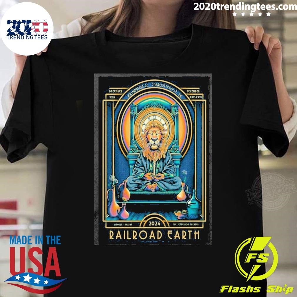 Original Railroad Earth Jefferson Theater Charlottesville Dec 30-31 2024 Poster T-shirt