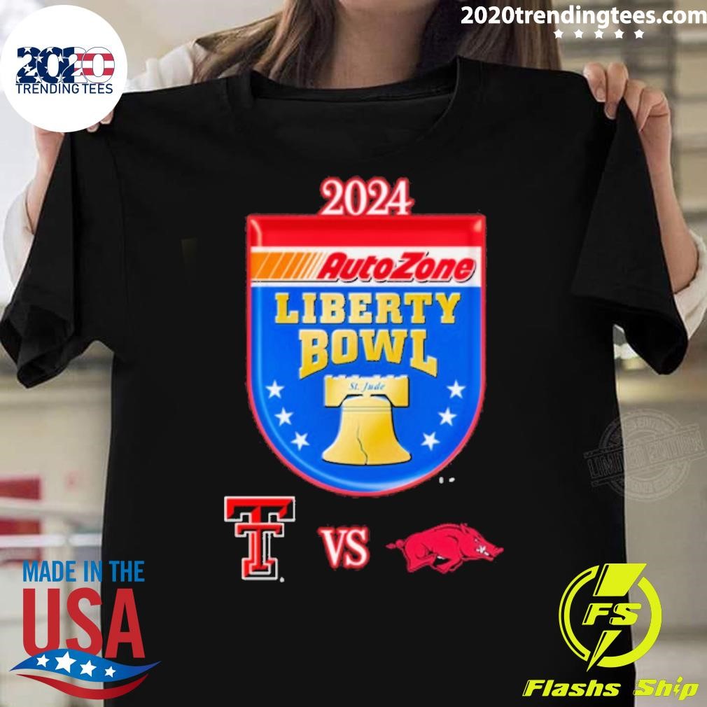 Original Tech vs. Arkansas 2024 Autozone Liberty Bowl T-shirt