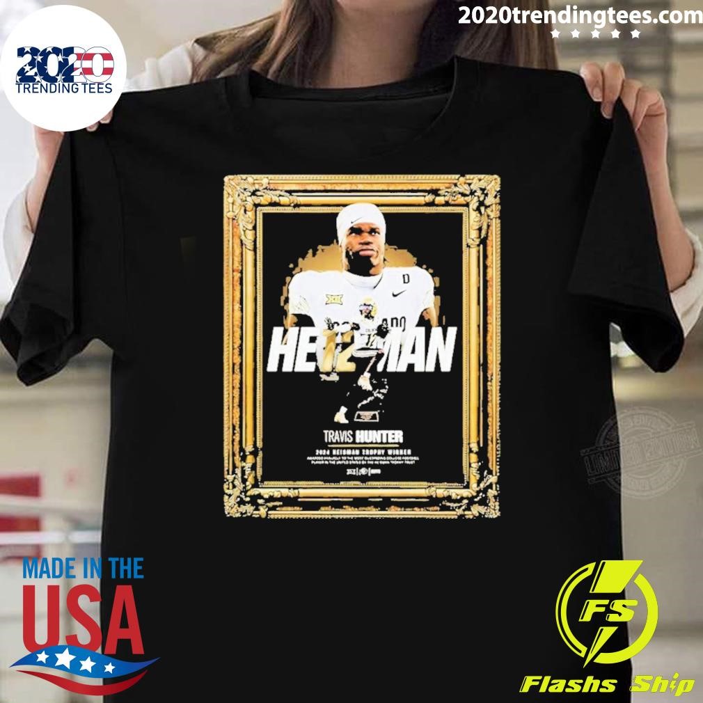 Original Travis Hunter 2024 Heisman Trophy Winner T-shirt