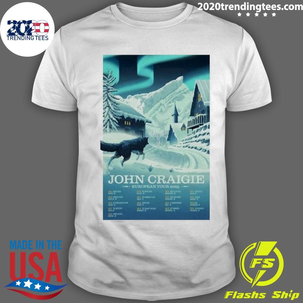 Original Wolf John Craigie European Tour 2025 T-shirt